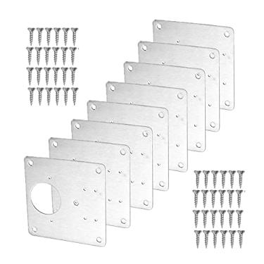 Imagem de Dobradiça de gabinete placa de reparo de dobradiça de armário de mesa dobrável dobradiça de porta de armário móveis gaveta dobradiças de porta de janela acessórios de hardware de móveis (cor: 8 peças)