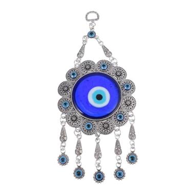 Imagem de IMIKEYA Decoração de parede de olhos azuis carrilhão de vento mau-olhado azul pingentes de cristal decoração de escritório pingente de decoração de interiores pingente de design de olho
