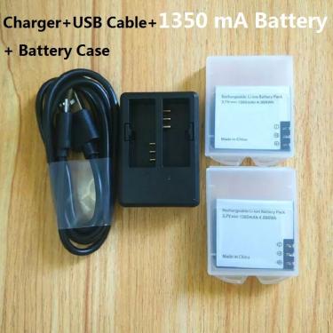Imagem de Original 1350mah bateria com carregador duplo para c30r sjcam sj4000/ar/wifi/sj5000x eken h9r h6s