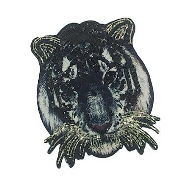 Imagem de LALAFINA calico tecido de estampagem decoração para roupas patch de roupa roupas DIY bolsas de tigre remendo de roupas tigre remendo de roupa brilhando Roupas Femininas Bandeira 3d