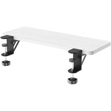 Imagem de Bandeja de teclado, gaveta de teclado, placa de extensão de mesa de madeira maciça, sem perfurar, dobrar e estender a mesa, alargar o armazenamento de extensão, suporte de computador, apoio