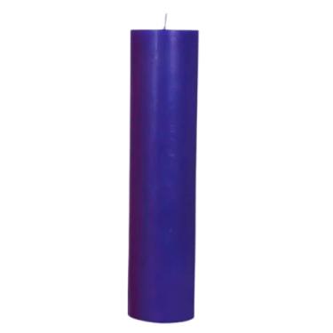 Imagem de Vela de Altar 30 cm de altura e 7 cm de diâmetro, vela do advento, opções de cores, 995 gramas cada. Com papel celofane premium, parafina 100% pura. Marca Velas Estrela (Roxo)