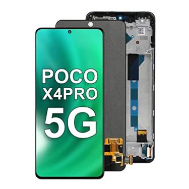 Imagem de SHOWGOOD 16.9 cm para Xiaomi Poco X4 Pro 5G Display LCD Touch Screen Digitalizador Assembléia para Poco X4 Pro 5G Display Screen com moldura (moldura roxa TFT)