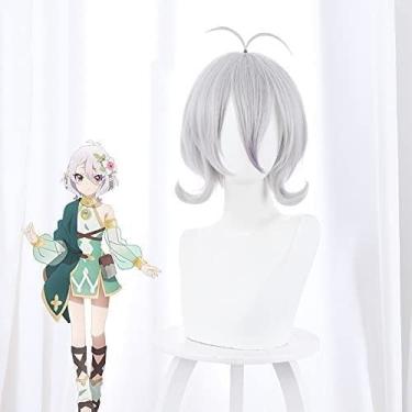 Imagem de Anime Wig Game Princess Connect Re:Dive Cosplay Wig Kokkoro Silver Gray Short Hair Halloween Party Adult Stage Wigs