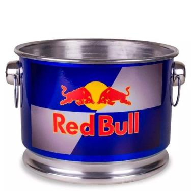 Imagem de Balde De Gelo Térmico Em Alumínio 12L Grande - Red Bull - Retrofenna D