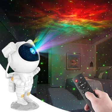 Imagem de Projetor de Luz Estrela Galáxia Astronauta Multicolorido com Controle Remoto e Rotação 360° USB
