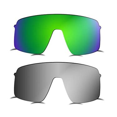 Imagem de Prizo ORL Lentes polarizadas de reposição para óculos de sol Oakley Sutro Lite OO9463-2 conjuntos (titânio + verde)