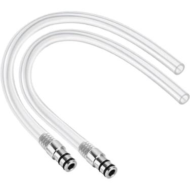 Imagem de 2 peças Growler Filler, tubo de silicone de 33 cm, encaixe inoxidável O.D 5/40.6 cm Growler Filling Tubing Stainless O.D 1/5.1 cm Enchimento de garrafa Barb Encaixe para I.D 12,63-12,7 mm Kegerator