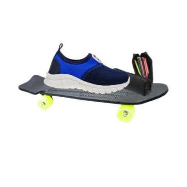 Imagem de Tenis Infantil Masculino Esporte Escolar Casual Tamanho 20 ao 27 Com Estojo e Skate-Feminino