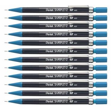 Imagem de Pentel Lapiseira Sharplet, grafite de 0,7 mm (pacote com 12), azul