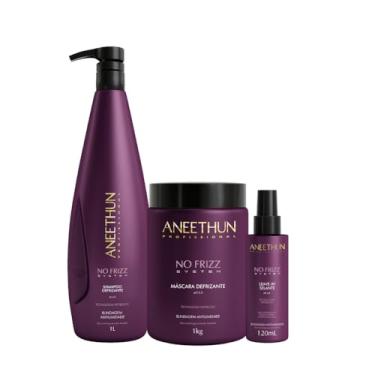 Imagem de Kit Aneethun No Frizz Lavatório Shampoo, Máscara e Leave-in