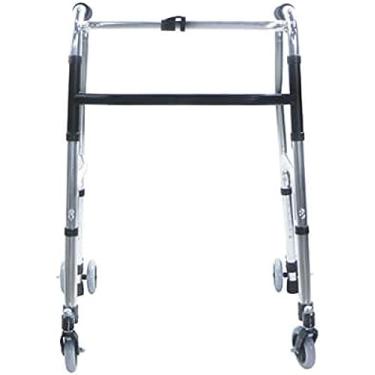 Imagem de Andador de rolamento dobrável, andador de 4 rodas, andador de rodas, andador de postura vertical, andador para idosos com rodas, andador leve dobrável de quatro rodas, auxílio para caminhada