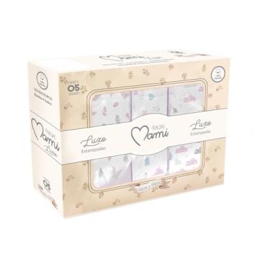 Imagem de Papi Textil Fralda Luxo Mami c/Bainha Estampada 68x68cm Caixa Contém 05 Un