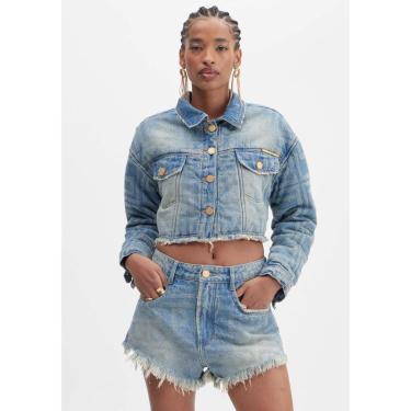 Imagem de Jaqueta Jeans Trucker Puffer Lança Perfume-Feminino