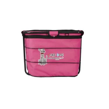 Imagem de Cestinha, Cesto Para Bagageiro Para Pets Grandes Big Bike Dog, Cor Rosa, Altmayer