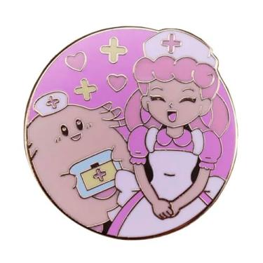 Imagem de Crachá esmaltado Nurse Joy and Chansey Video Game Anime Mangá 3 cm, 1.2 Inches Wide, Esmalte, Esmalte