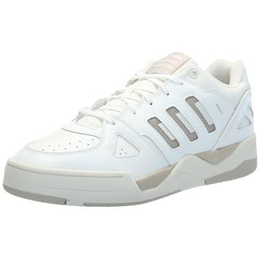 Imagem de adidas Midcity Tênis masculino de cano baixo, Branco/Bege maravilha/Branco claro, 13
