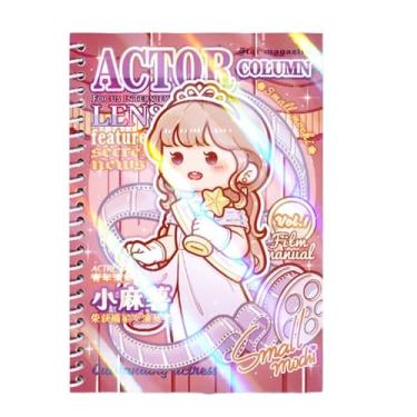 Imagem de Joucien Adesivos de papel de liberação dupla face, bobinas fofas de desenho animado, Ledger-Rising Star A4