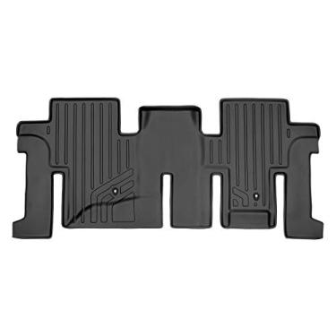 Imagem de SMARTLINER Tapetes de piso personalizados 2ª fileira forro preto compatível com Nissan Pathfinder 2013-2020/2013 Infiniti JX35 / 2014-2020 QX60