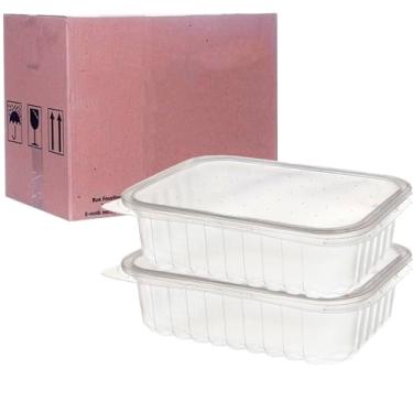 Imagem de Pote Transparente 350ml Retangular Prafesta Marmita Fit 72un