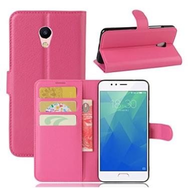Imagem de NEKOYA Capa carteira MEIZU M5S, capa carteira flip de couro PU premium com compartimento para cartão, suporte e fecho magnético [capa interior à prova de choque de TPU] Compatível com MEIZU M5S