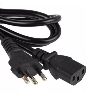 Imagem de Cabo De Força Energia Para Computador Notebook Pc Monitor Fonte Padrão Novo Cabo De Energia