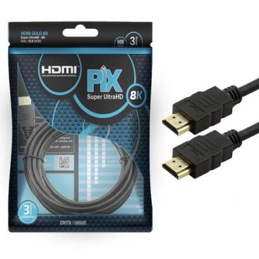 Imagem de Cabo Hdmi Gold 2.1 - 8K Hdr 3M + Nfe - PIX