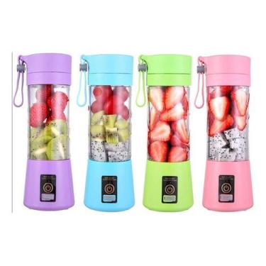 Imagem de Mini Liquidificador 6 Lâminas Portátil Recarregável Micro - oem, DC 3,