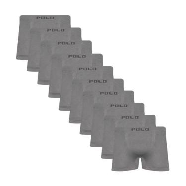 Imagem de Kit C/10 Cuecas Polo Boxer Microfibra Sortido - POLO STAR, Cinza, GG