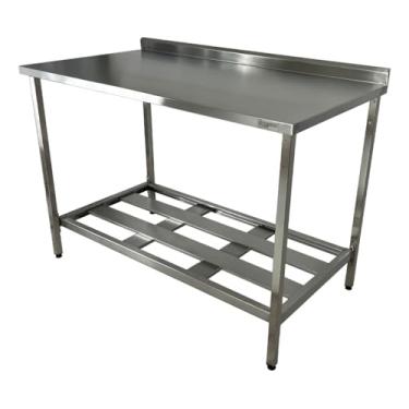 Imagem de Mesa Inox Nortinox 120 Cm X 60 Cm X 90 Cm Com Espelho
