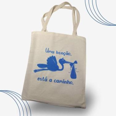 Imagem de Eco Bag "Uma Benção Está a Caminho" - Estilo e Mensagem Especial para 