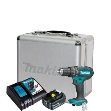 Imagem de Parafusadeira Furadeira Bateria 18v Makita Dhp482 Com Maleta
