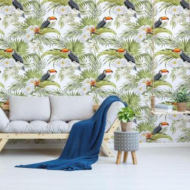 Imagem de Papel de Parede Floral Tucano rolo 57x270cm - Quartinhos