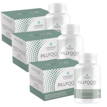 Imagem de Kit 3 Pillfood Silício Orgânico Vitaminas 60 Cap Central Nutrition, Se