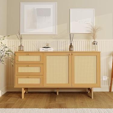 Imagem de Buffet 2 Portas 3 Gavetas Rattan Magna Cabecasa Madeiramadeira Mel