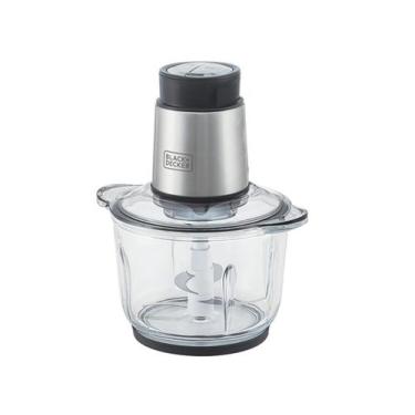 Imagem de Mini Processador em Inox Tigela Vidro Black e Decker 127v - BLACK & DE