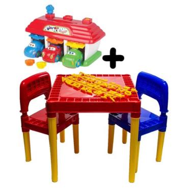 Imagem de Kit Mesa de Atividades Tritec Menino com Baby Garagem - Big Star e Tri