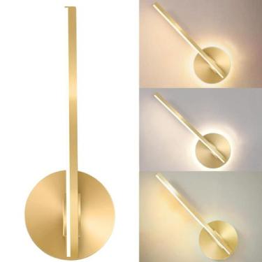 Imagem de Luminária Arandela 30,5cm Barra LED Dourada Parede Gimpo KJBD-148-GOLD
