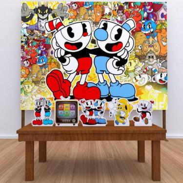 Imagem de Kit Festa Painel Prata Cuphead  - IMPAKTO VISUAL