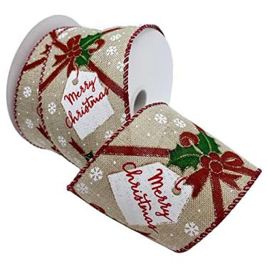 Imagem de Morex Ribbon Fita de etiqueta Merry Christmas, vermelha