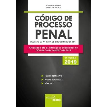 Imagem de Livro - Código de processo penal 2019  Mini