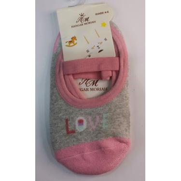 Imagem de Meia Sapatilha Pilates Infantil menina com Estampas Antiderrapante - s