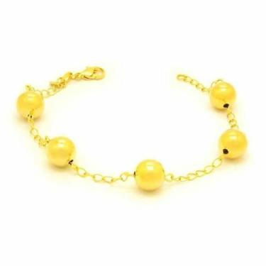 Imagem de Pulseira Feminina com Cinco Bolas Lisas - Al SemiJoias