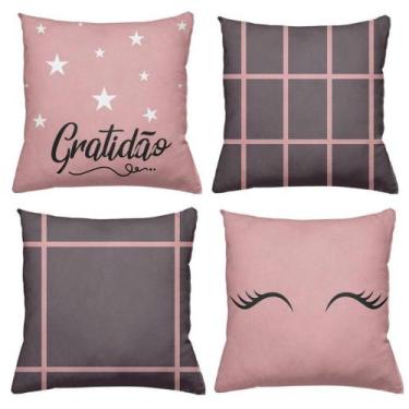 Imagem de Kit 4 Capas de Almofadas Decoração - Gaby Flor Confecções , Cílios