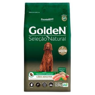 Imagem de Ração Golden Seleção Natural Cães Adultos Frango e Arroz 12 kg