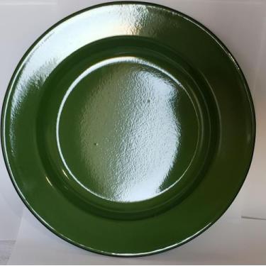 Imagem de 01 Prato Esmaltado Original Ágata 22cm Cor Verde Postagem Rápida - Met