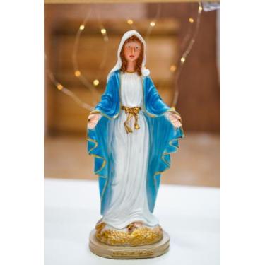 Imagem de Imagem Estatueta Nossa Senhora Das Graças azul 30cm Resina alta qualid