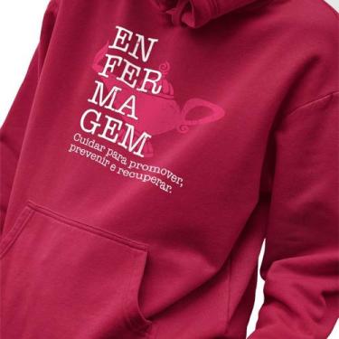 Imagem de Blusa Moletom Masculino Estampado Enfermagem em Algodão Fio 30.1 Pente