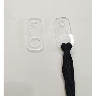 Imagem de Fio dental/gotas de linha de acrílico transparente, fio dental fino, bobinas de ponto cruz para artesanato, armazenamento de costura DIY (100 peças)