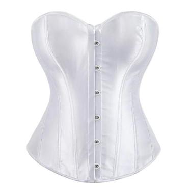 Imagem de Corset Espartilho Corselet Corpete Brilhoso Cinta Modeladora, 52 (6XL)